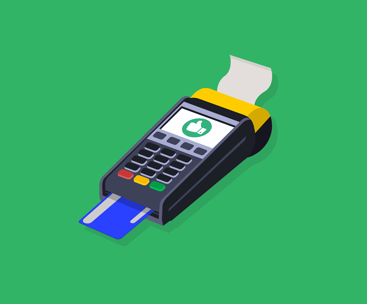 betaalterminal met bankkaart  - terminal de paiement avec carte bancaire